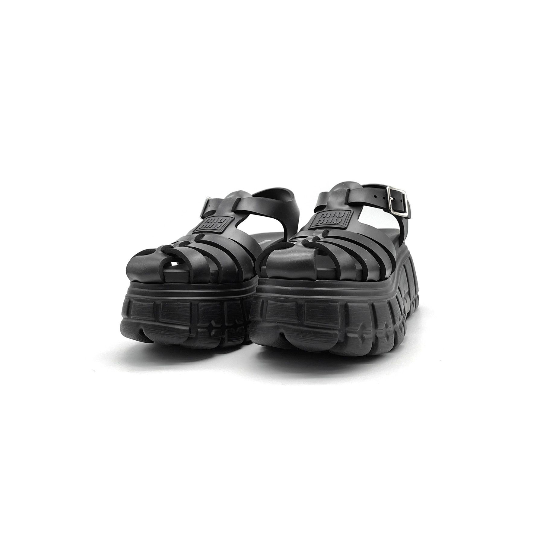 Miu Miu Miu Miu Thick Soled Sandals Size US 8 / IT 38 - 2 Thumbnail