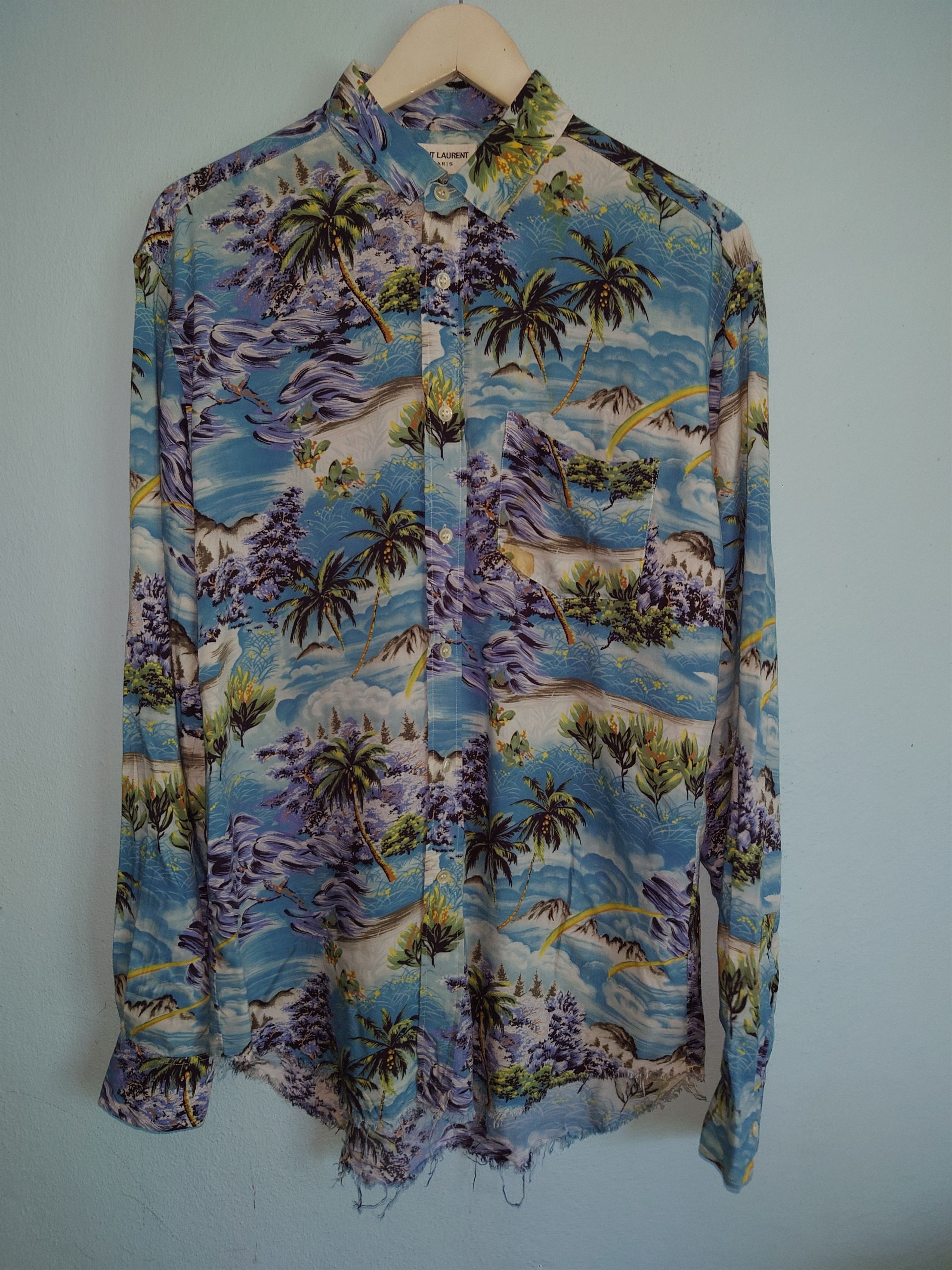 Saint Laurent Paris Saint Laurent SS16 Surf Hawaiian Shirt Hedi Slimane Era Size US L / EU 52-54 / 3 - 6 Thumbnail