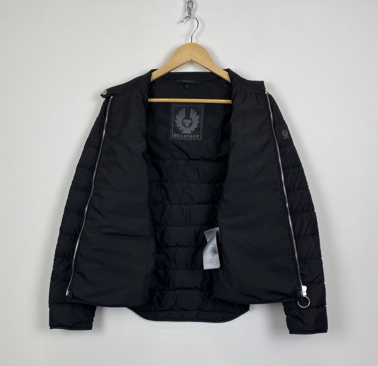 Belstaff Belstaff Full Zip Bomber Jacket Women’s Size 44 Black Logo Size M / US 6-8 / IT 42-44 - 7 Thumbnail