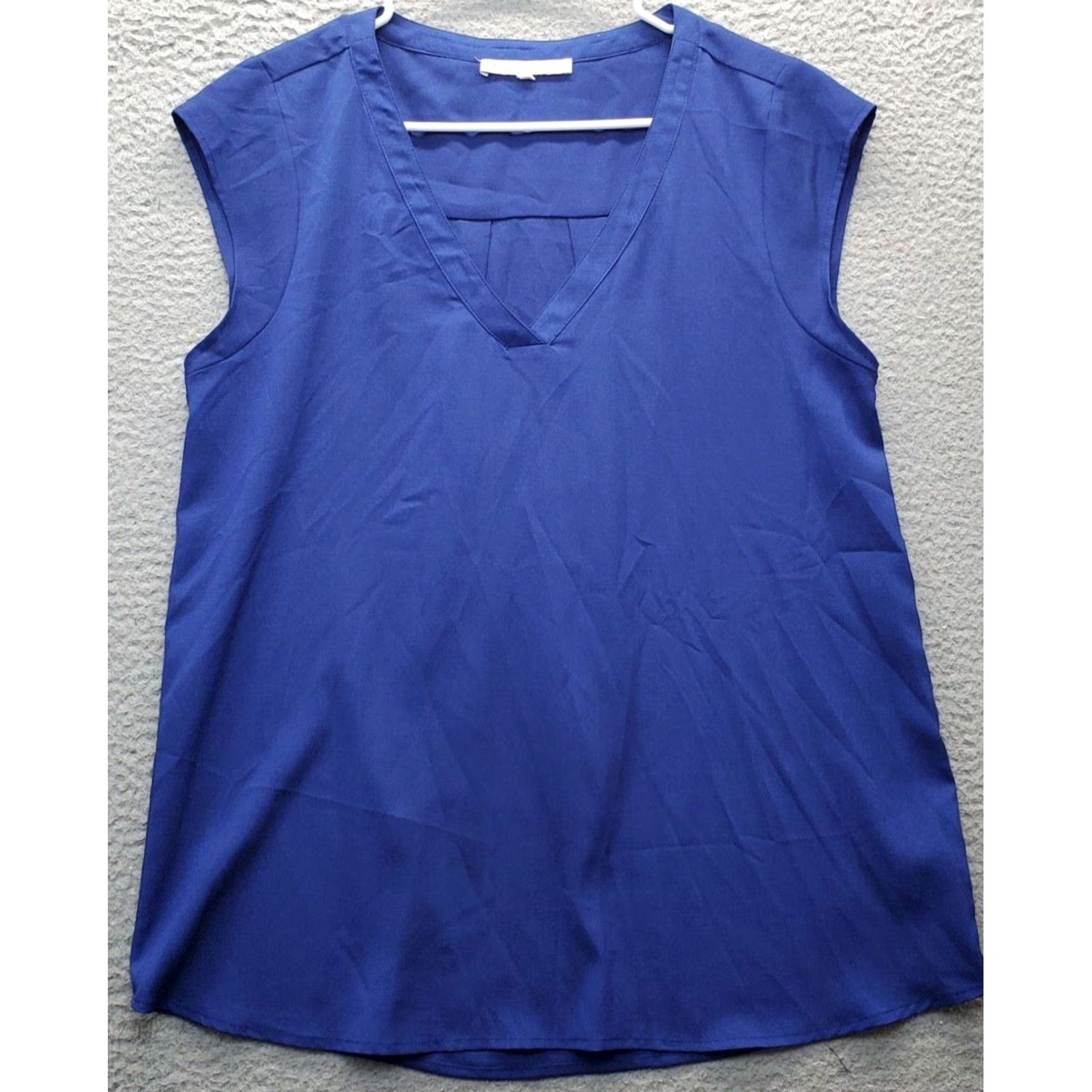 Anthropologie Daniel Rainn Tank Top Womens M Blue Sleeveless V Neck Pullover Size M / US 6-8 / IT 42-44 - 2 Thumbnail