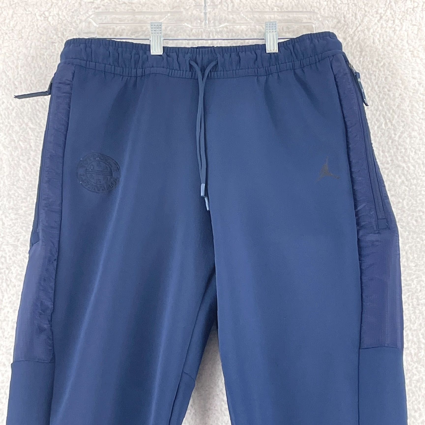 Jordan Brand Nike Jordan Training Game Pants Mens Medium Blue Pull On Drawstring Straight Leg Size US 31 - 2 Thumbnail