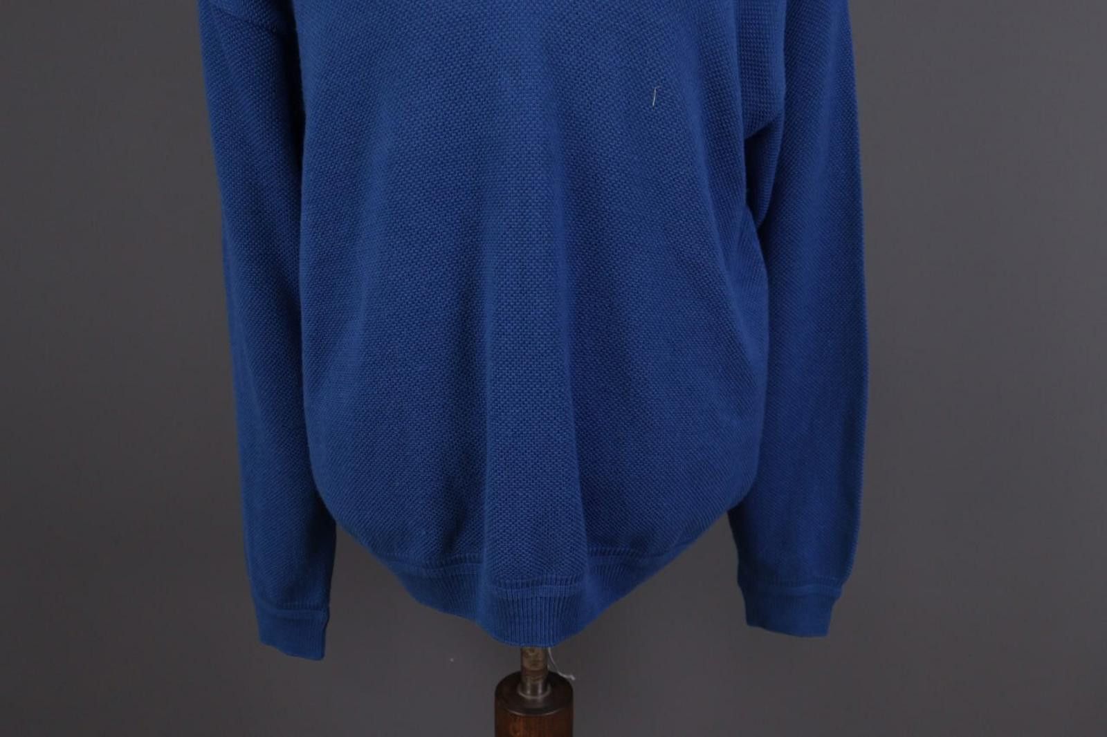 Lacoste Men Vintage Lacoste Blue Wool V-Neck Sweater Size 8 / 3XL Size US XXL / EU 58 / 5 - 4 Thumbnail