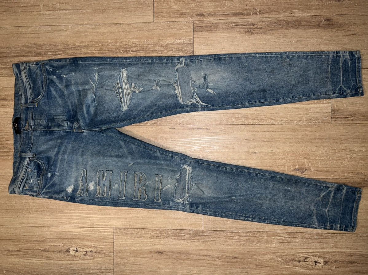 Amiri Amiri Logo Applique Jeans Clay Indigo 36 Size US 36 / EU 52 - 2 Thumbnail