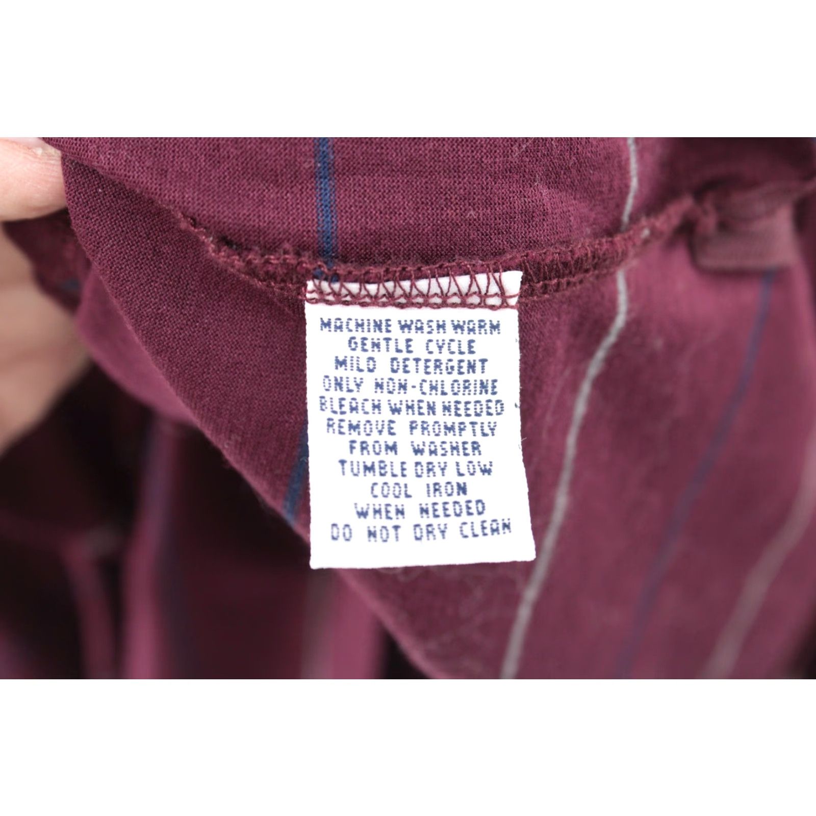Polo Ralph Lauren VINTAGE Polo Ralph Lauren Shirt Men L Burgandy Pin Striped Polo Casual Preppy Logo Rugby / City / Classic / Dad / Designer / Sports Mens Size US L / EU 52-54 / 3 - 5 Thumbnail