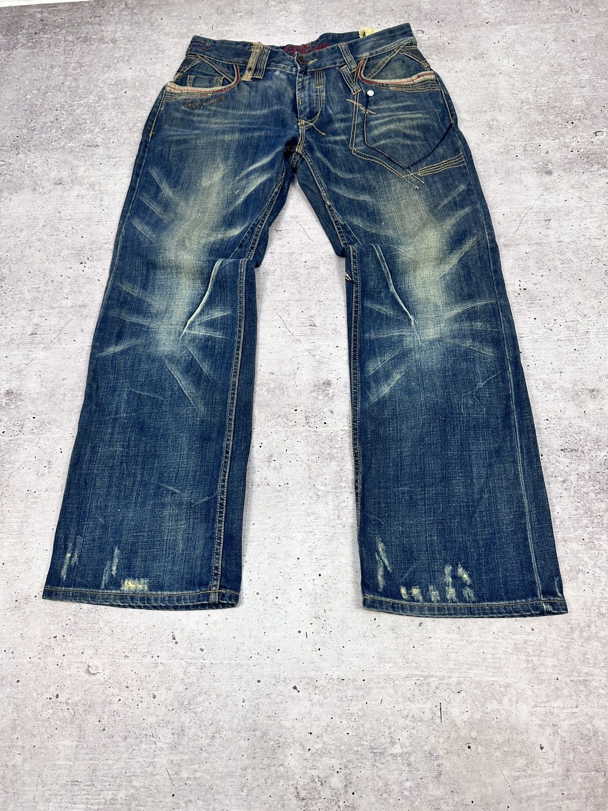 Other TOUGH Jeansmith Denim Pants Y2K Grunge Cyberpunk Techwear Size US 36 / EU 52 - 5 Thumbnail