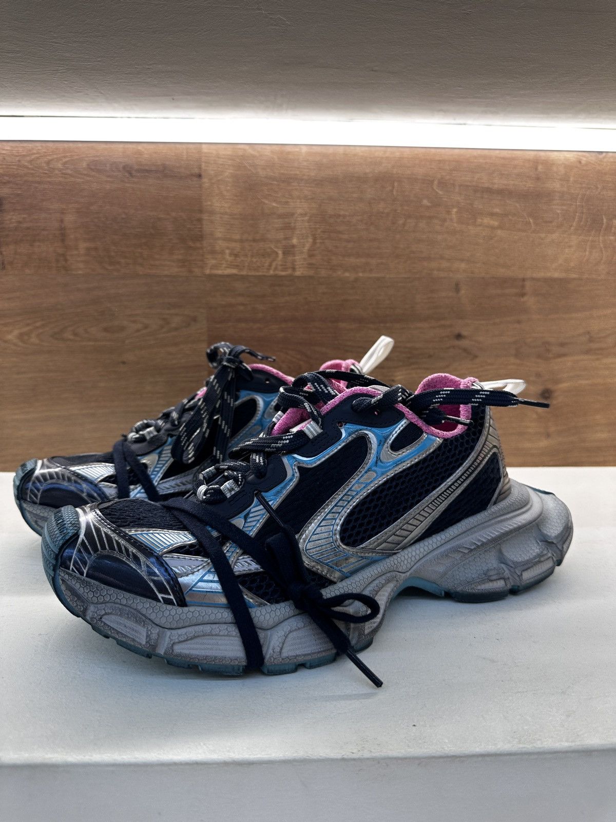 Balenciaga Balenciaga 3XL Sneakers Black/Silver/Pink Size US 9 / EU 42 - 2 Thumbnail