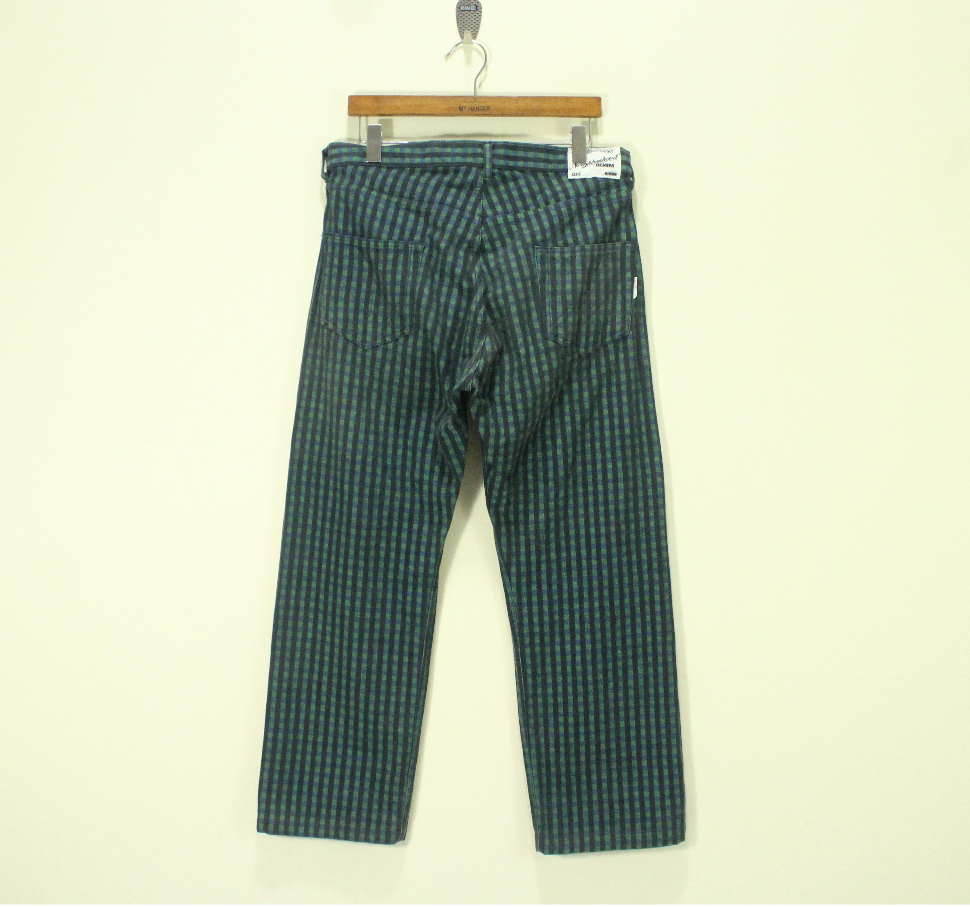 Neighborhood Vintage NEIGHBORHOOD Denim 2002 Woven Striped Plaid Size US 33 - 8 Thumbnail