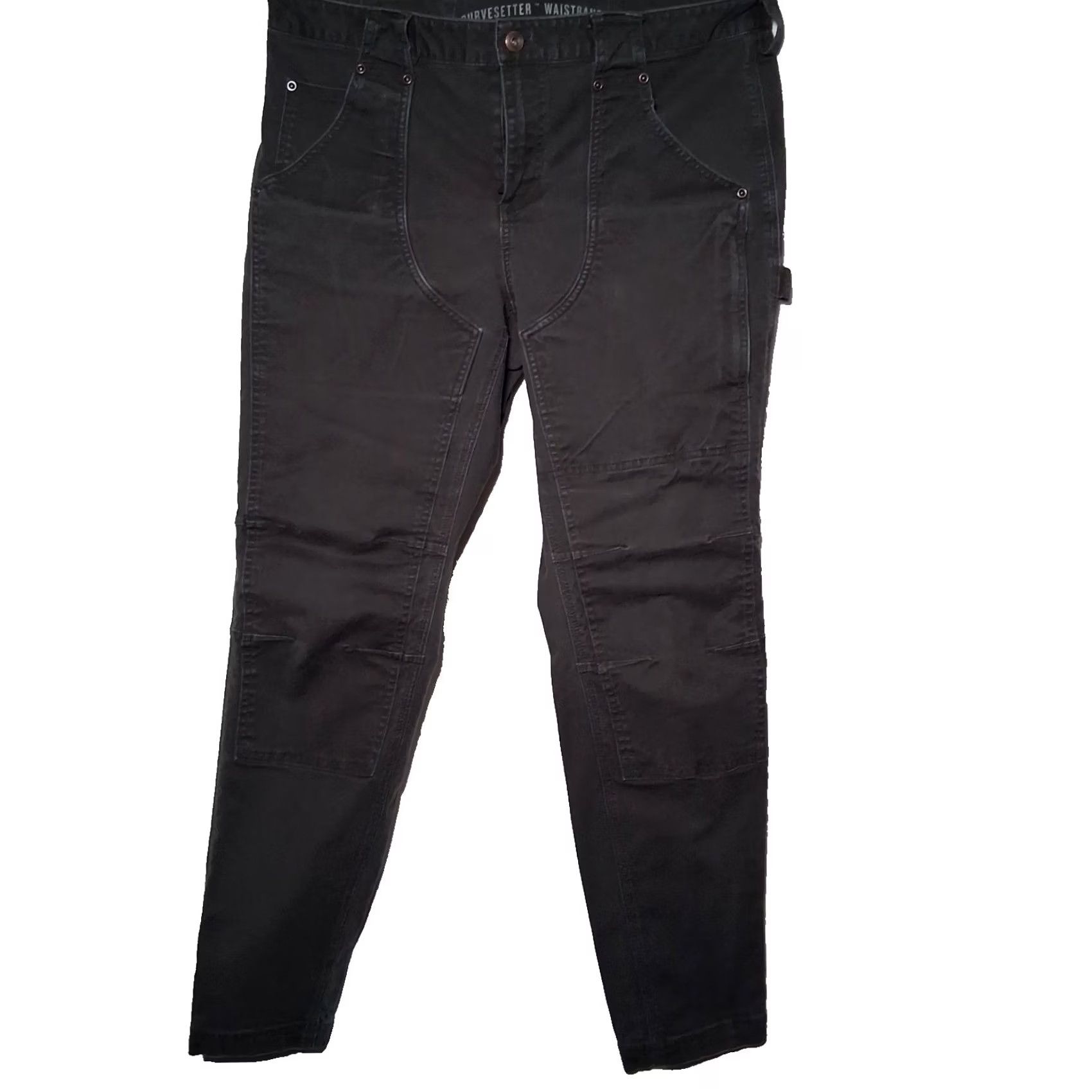 Duluth Trading Company Duluth Trading Co Pants Women 14 Regular Gray Canvas Double Knee Curvesetter Waist Workwear, Utility, Carpenter, Tapered Leg, 28" Inseam Size 36" / US 14 / IT 50 - 2 Thumbnail
