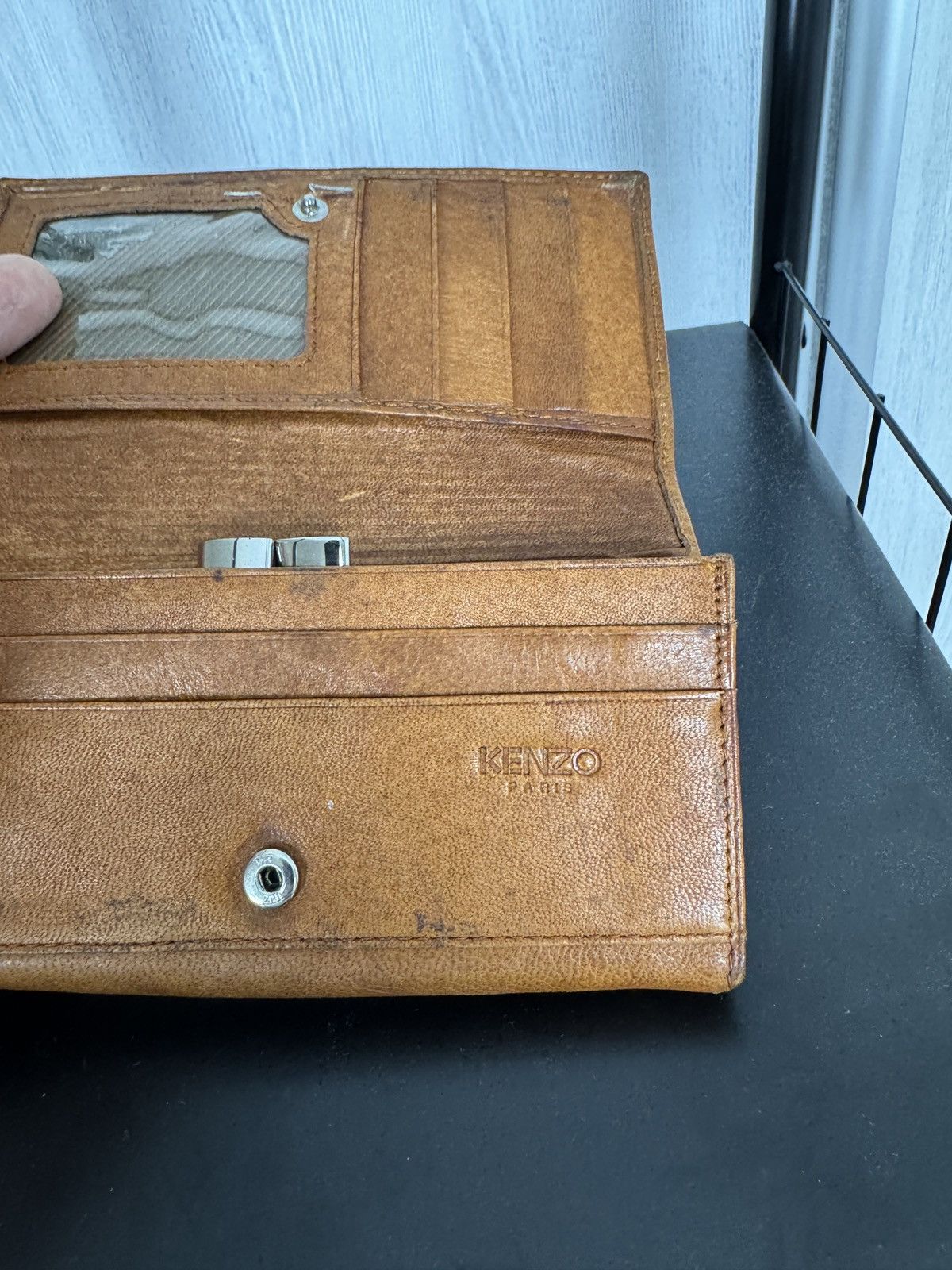Genuine Leather Kenzo vintage brown leather wallet Size ONE SIZE - 8 Thumbnail