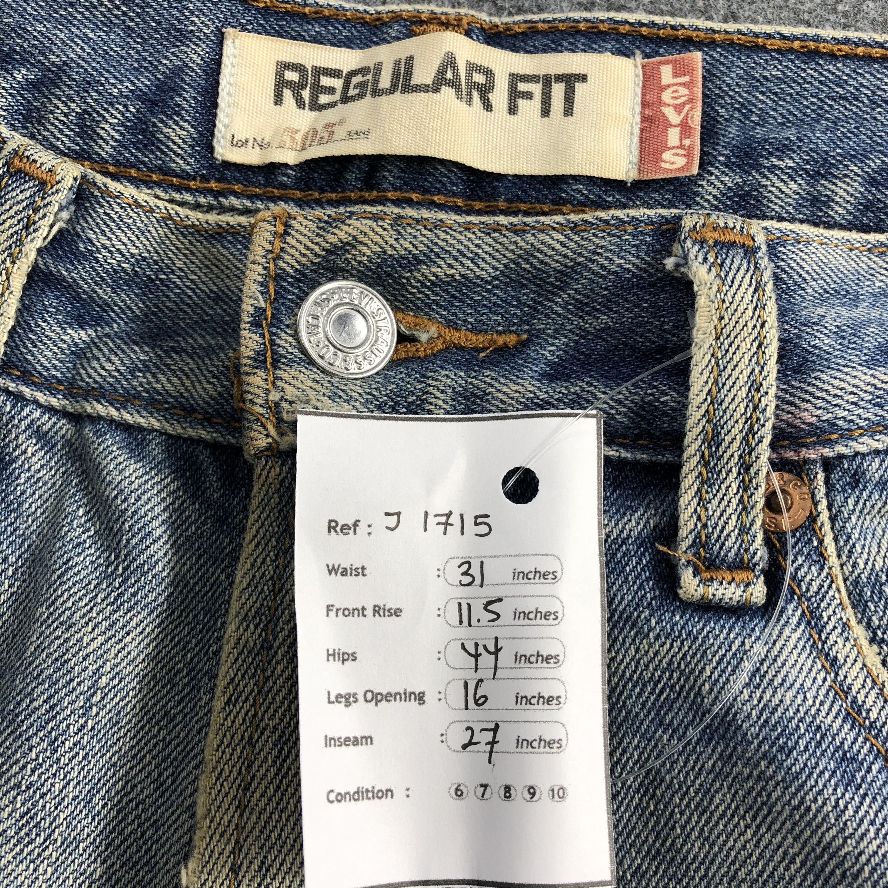 Levi's Vintage Light Wash Levis 505 Jeans-J1715 Size US 31 - 13 Thumbnail