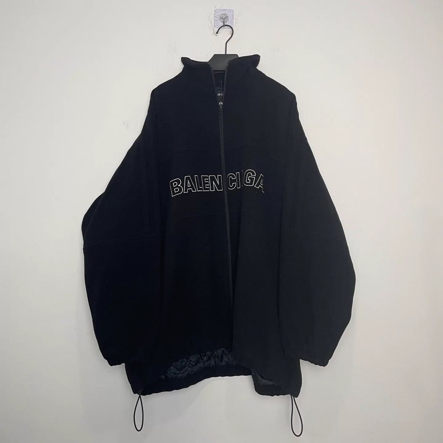 Balenciaga Balenciaga Embroidered Logo Wool Zip Jacket Size 44 Size M / US 6-8 / IT 42-44 - 1 Thumbnail