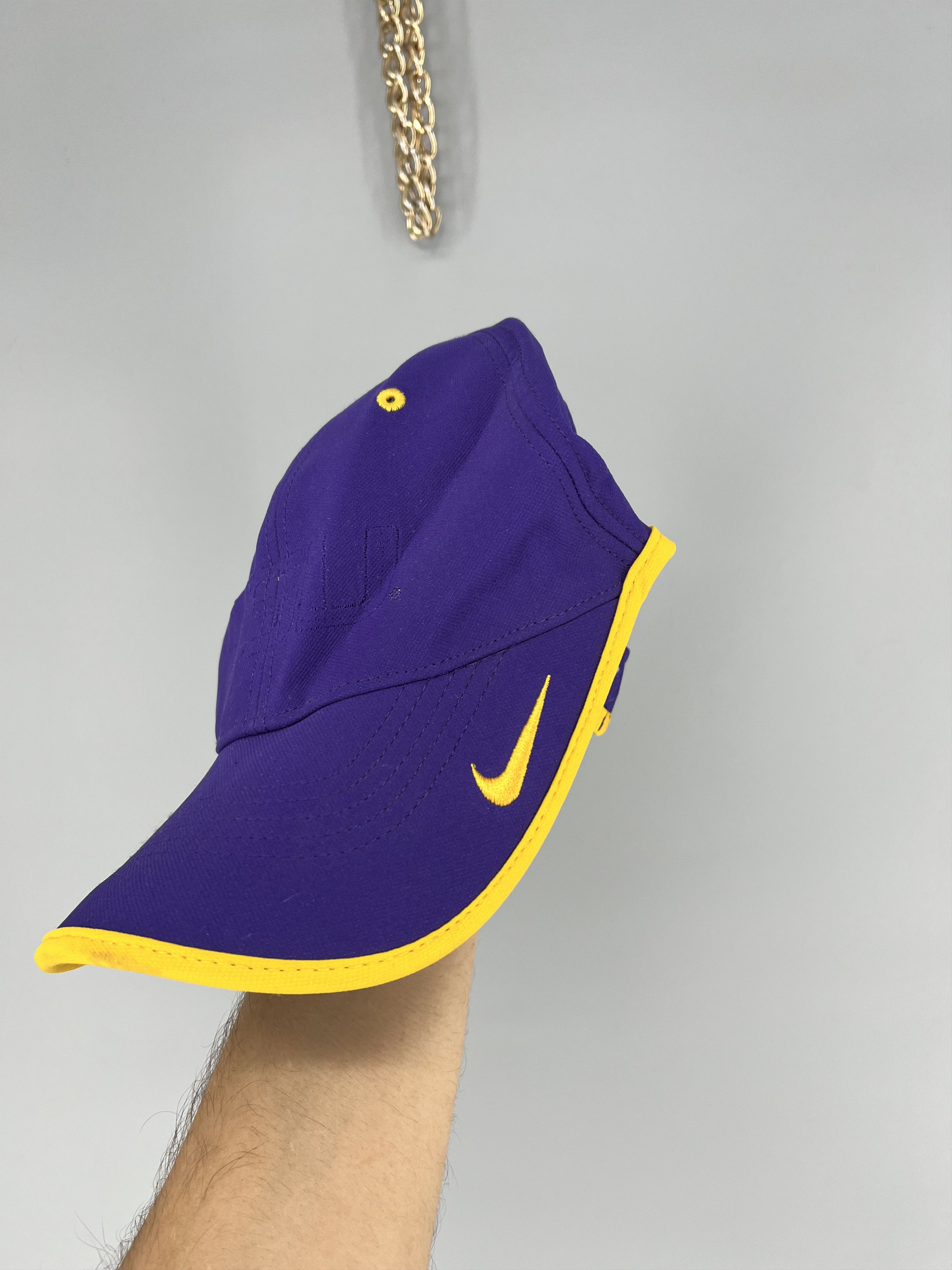 Nike LSU Tigers Nike Ball Cap Hat Adult One Size Purple Gold Size ONE SIZE - 3 Thumbnail