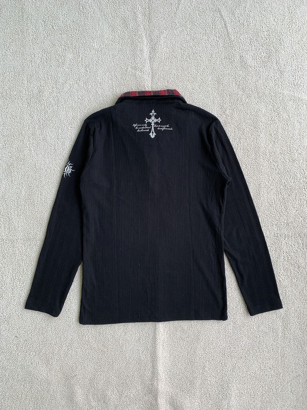 Japanese Brand Double Layer Poem Long Sleeve punk style Size US L / EU 52-54 / 3 - 3 Thumbnail