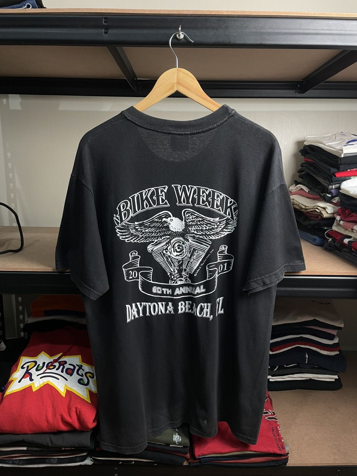 Hanes vintage 2001 Daytona Beach Bike Week t-shirt Size US L / EU 52-54 / 3 - 5 Thumbnail