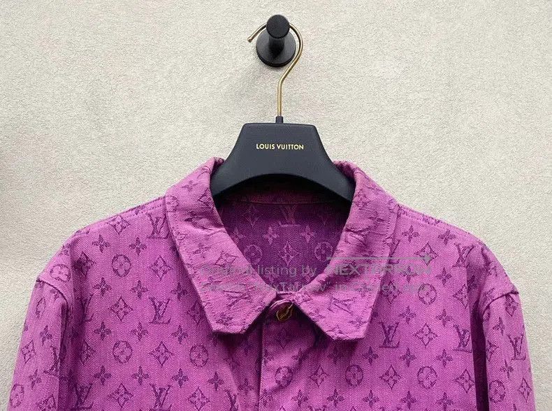 Louis Vuitton LV Purple Monogram Denim Jacket. Size US L / EU 52-54 / 3 - 4 Thumbnail