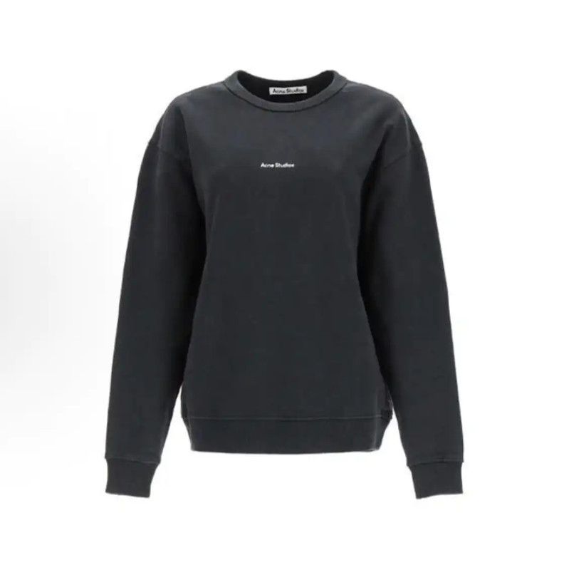 Acne Studios Acne Studios Black Cotton Long Sleeve Sweatshirt Size S / US 4 / IT 40 - 1 Thumbnail