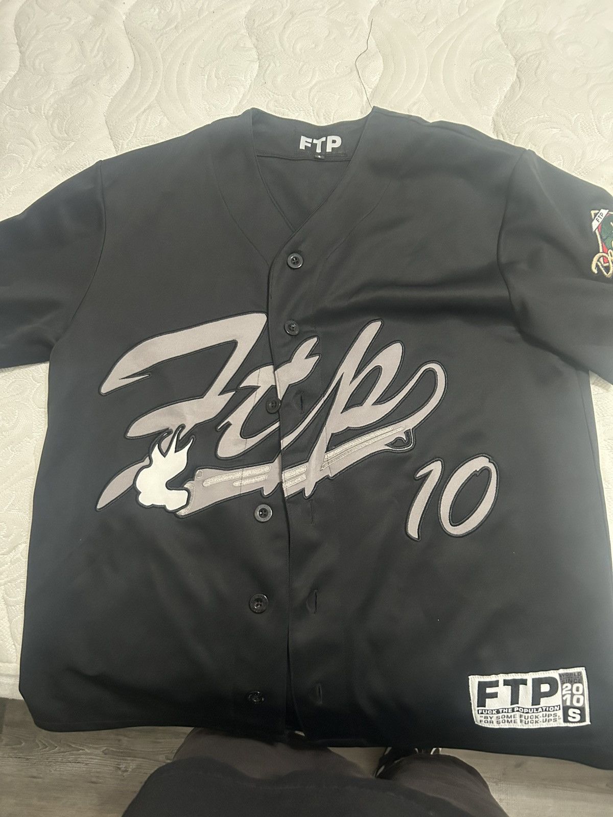 Fuck The Population FTP script jersey black Size US S / EU 44-46 / 1 - 1 Thumbnail
