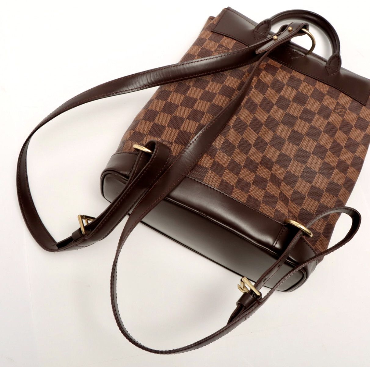 Louis Vuitton Louis Vuitton Brown Damier Ebene Coated Canvas Soho Backpack Size ONE SIZE - 6 Thumbnail