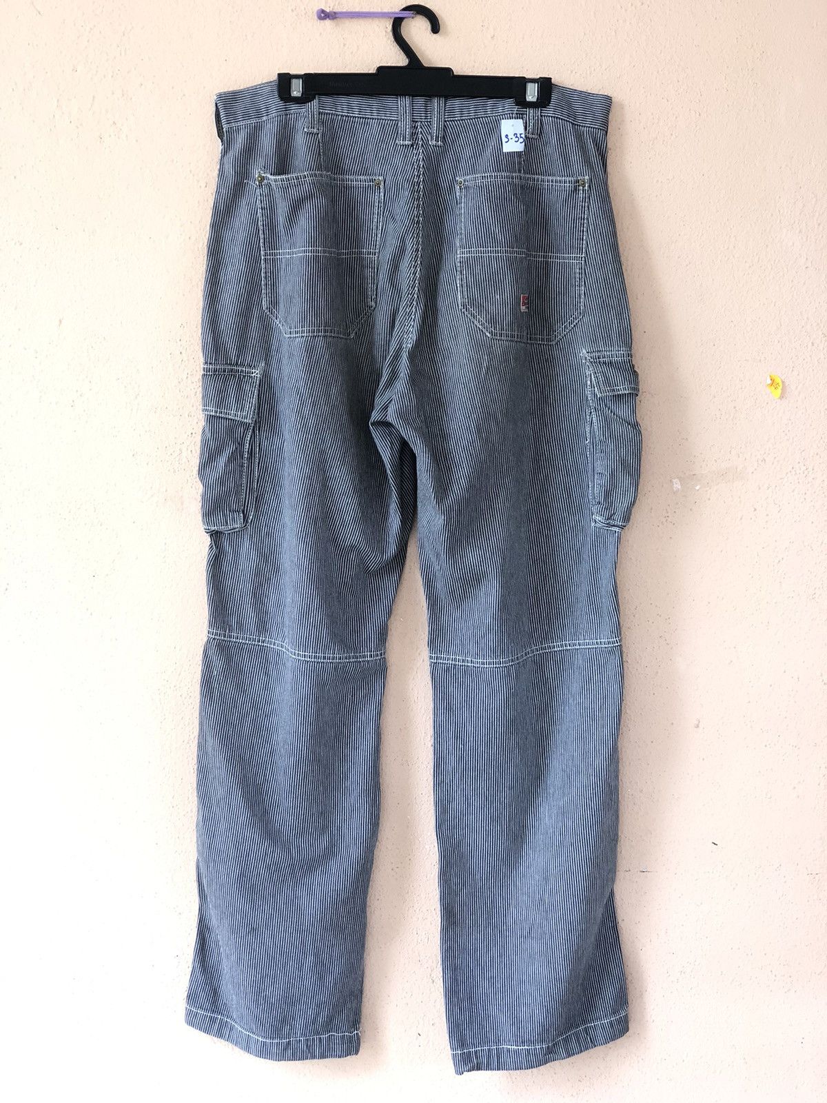 Japanese Brand × Vintage Vintage DOGMAN Small Stripe Cargo Pant Size US 35 - 5 Thumbnail