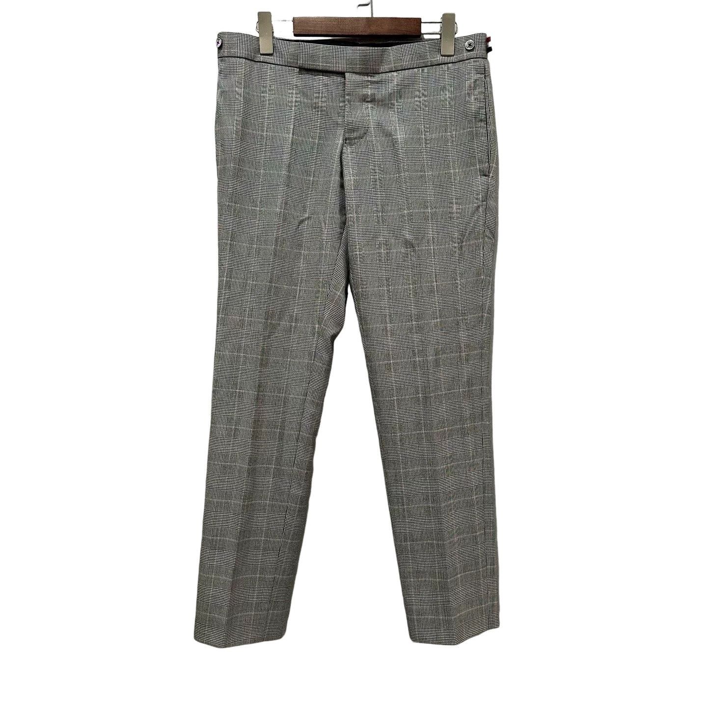 Thom Browne Thom Browne Gray Glen Check Wool Trousers Size 1 Size US 34 / EU 50 - 1 Thumbnail