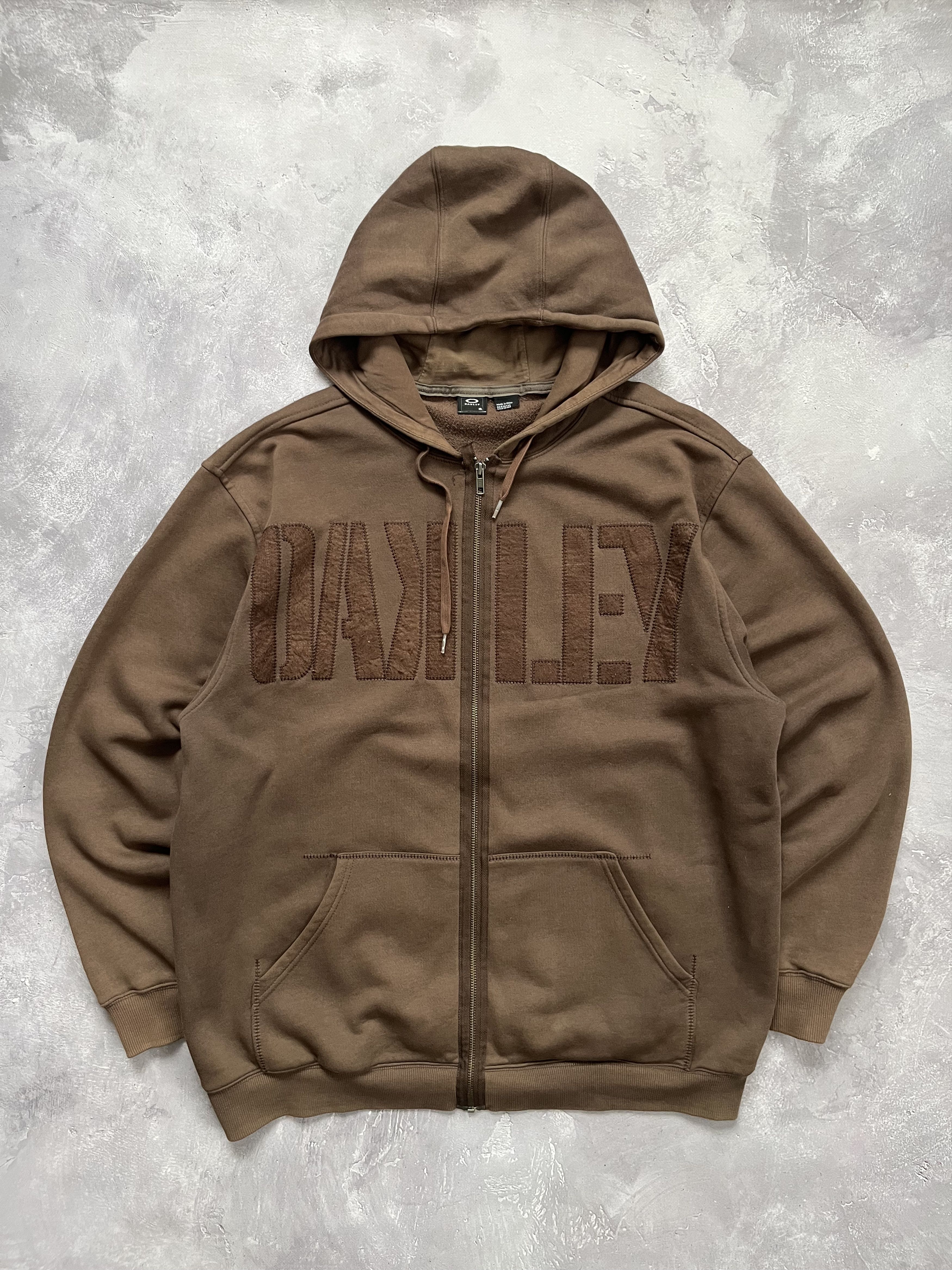 Oakley Vintage Oakley Y2K Hoodie Brown Full Zip Sweatshirt Big Logo Size US XL / EU 56 / 4 - 3 Thumbnail