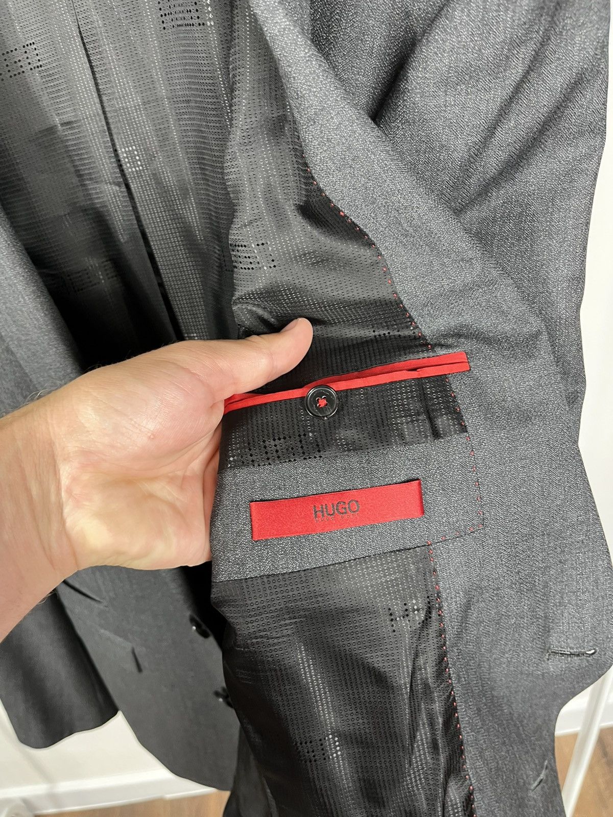 Hugo Boss Hugo Boss wool blazer and vest set gray, size 40L (M/L) Size 40L - 10 Thumbnail