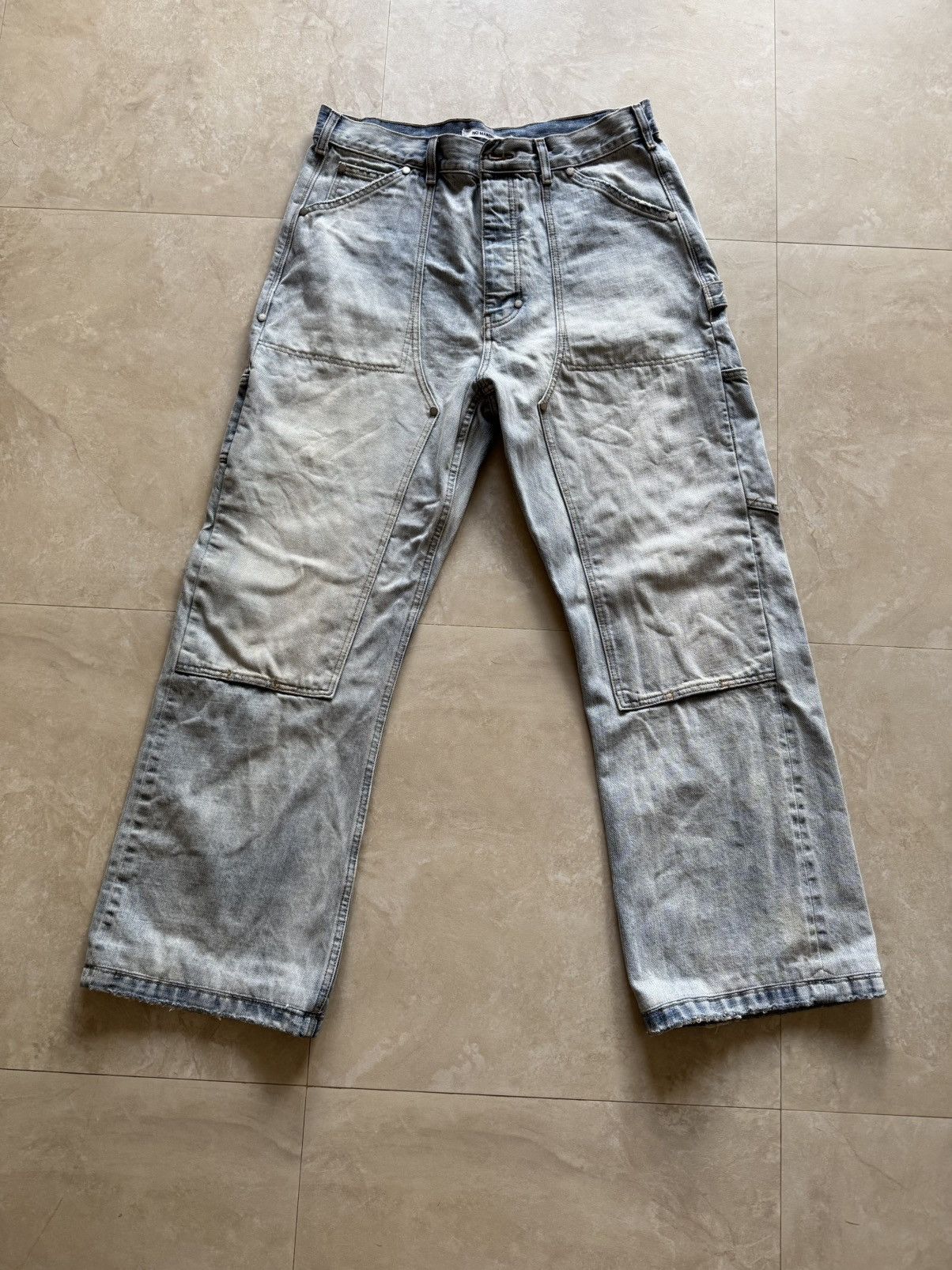 No Maintenance Light-Wash Flared Japense Denim Carpenters Size US 34 / EU 50 - 2 Thumbnail