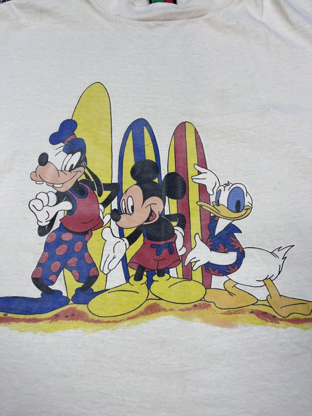 Mickey Unlimited 90s Mickey Mouse Surf art tee boxy fit unisex yellowed L Size US L / EU 52-54 / 3 - 2 Thumbnail