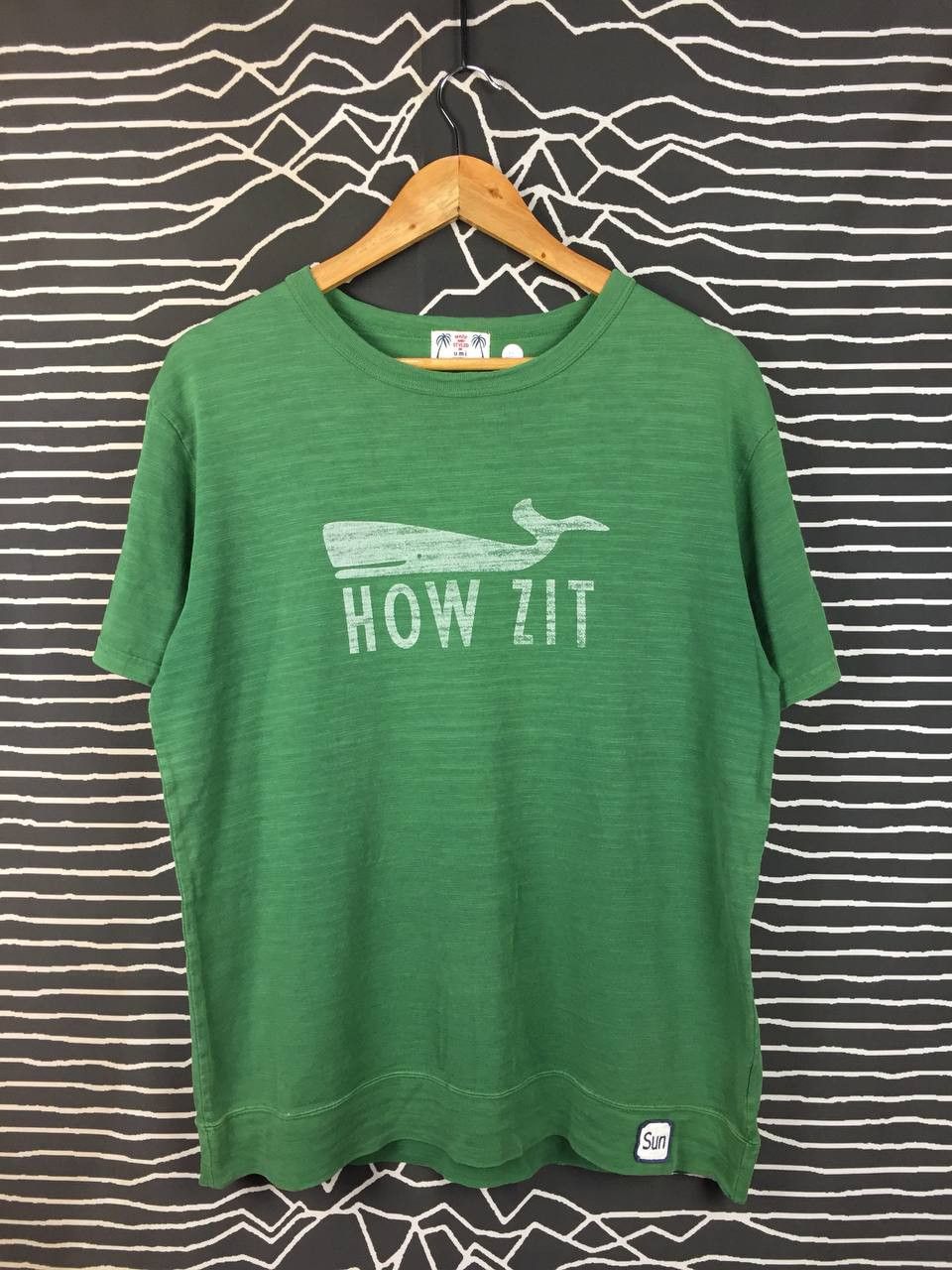 Japanese Brand U.M.I. Sunrise "How Zit" Surf Aesthetic Slub Knit Tee Size US L / EU 52-54 / 3 - 1 Thumbnail