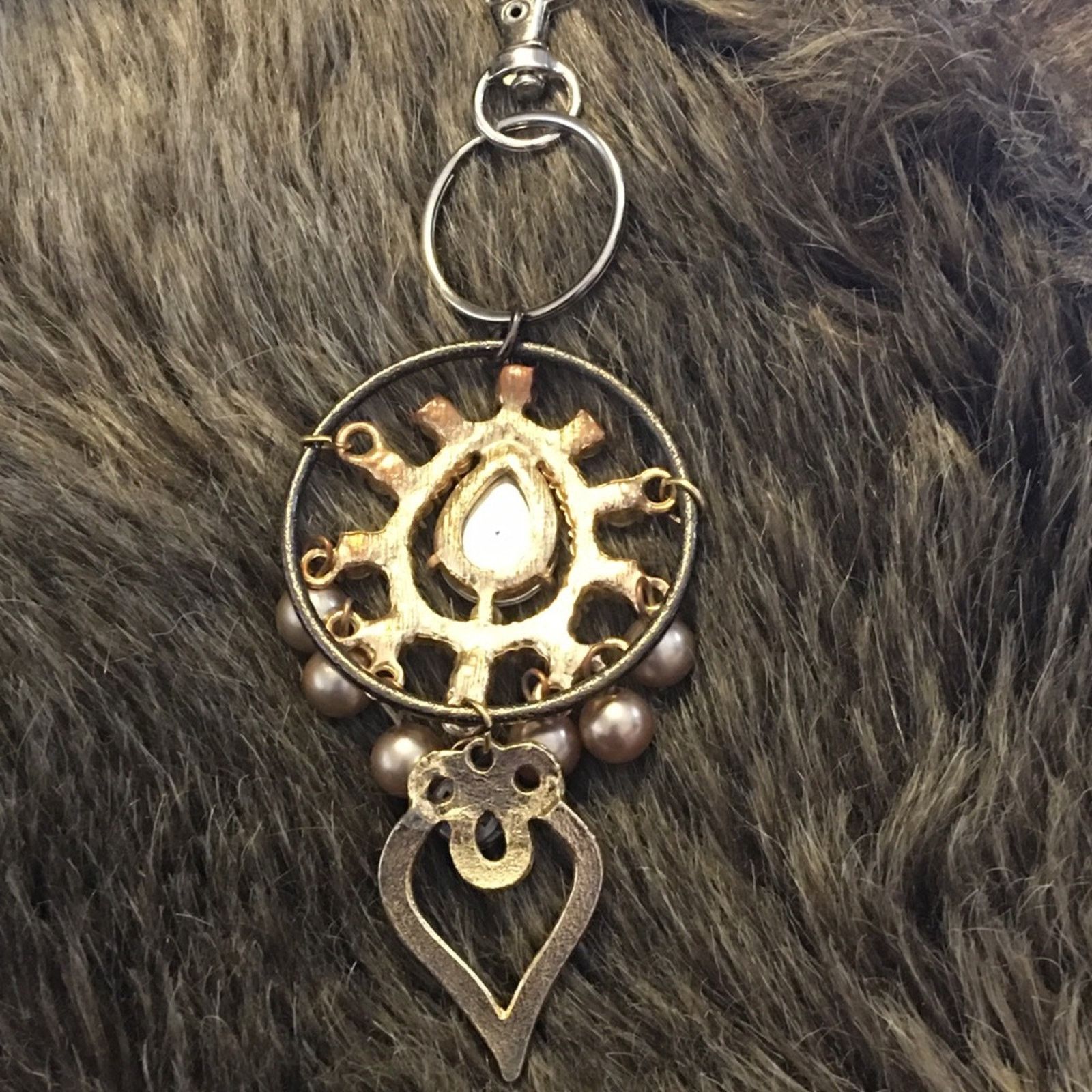 Vintage Vintage repurpose salvaged estate gem keychain Size ONE SIZE - 6 Thumbnail