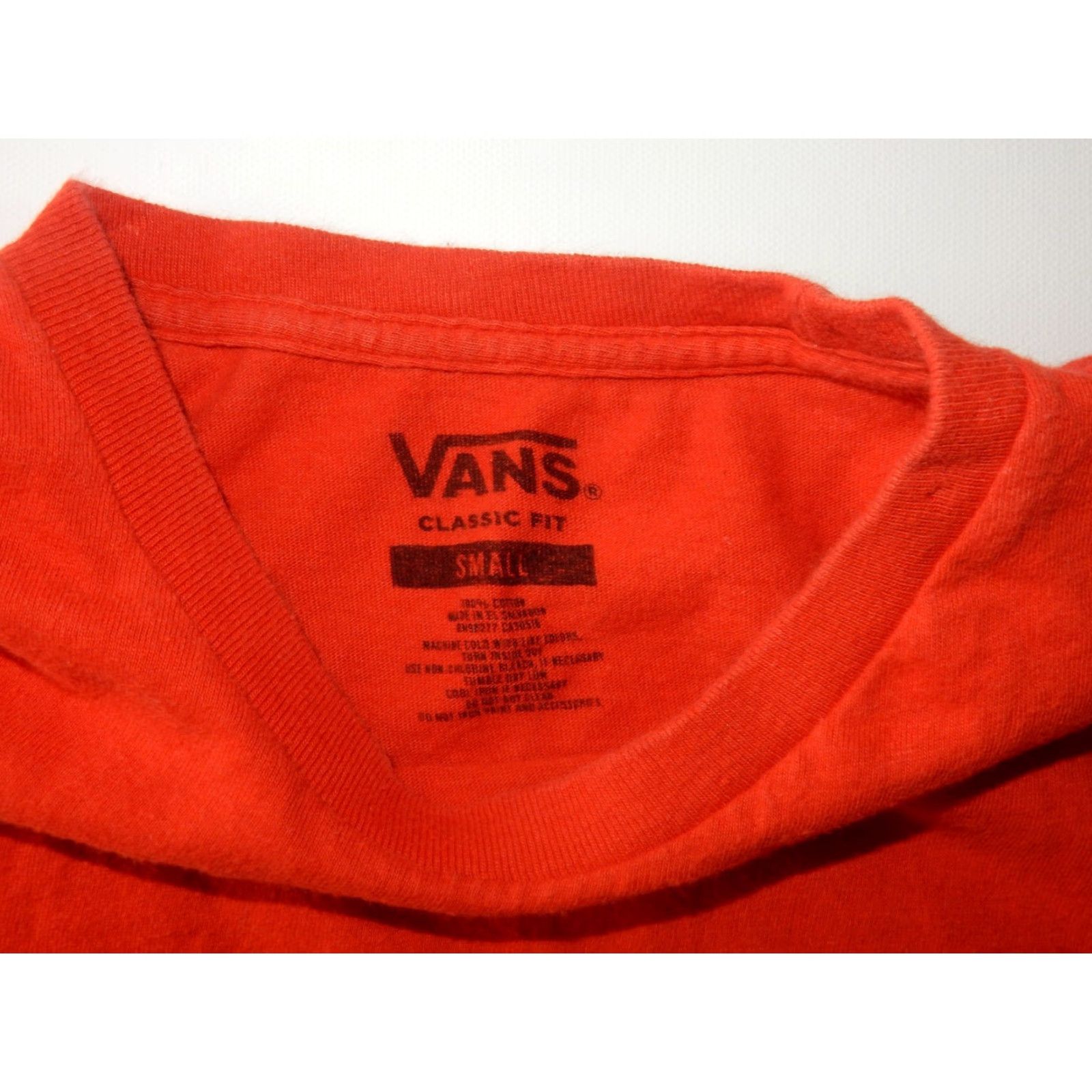 Vans VANS Men's T-Shirt Size S Cold Ones Graphic Print Short Sleeve Orange Cotton Mens S Size US S / EU 44-46 / 1 - 4 Thumbnail