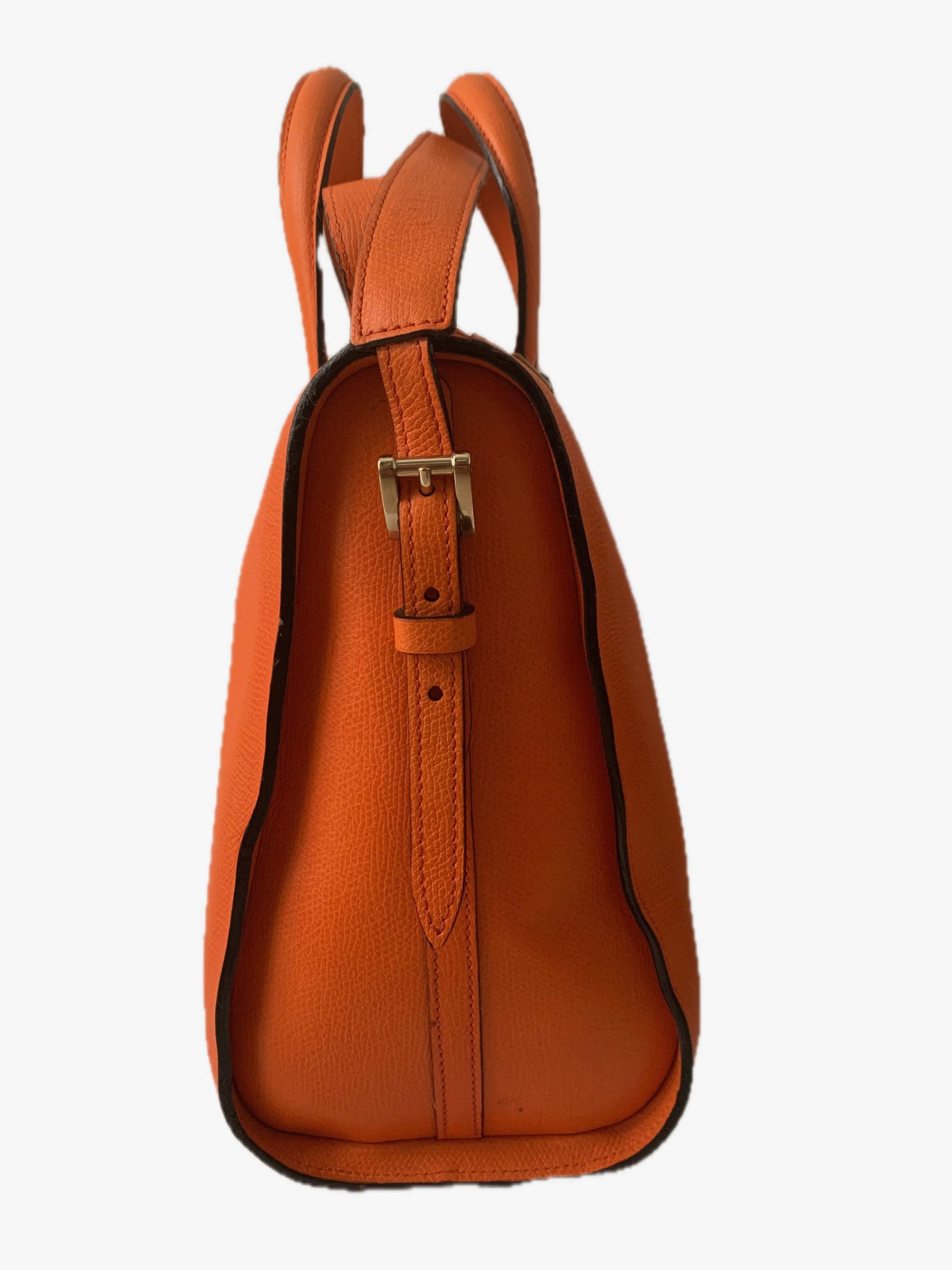 Valextra VALEXTRA Pebbled Leather Top Handles Cross Body Bag Size ONE SIZE - 4 Thumbnail