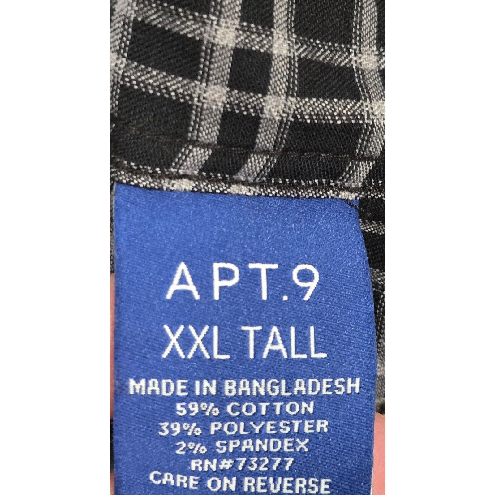 Other Apt 9 Black White Plaid Premier Flex Button Men's Shirt XXLT Size US XXL / EU 58 / 5 - 4 Thumbnail