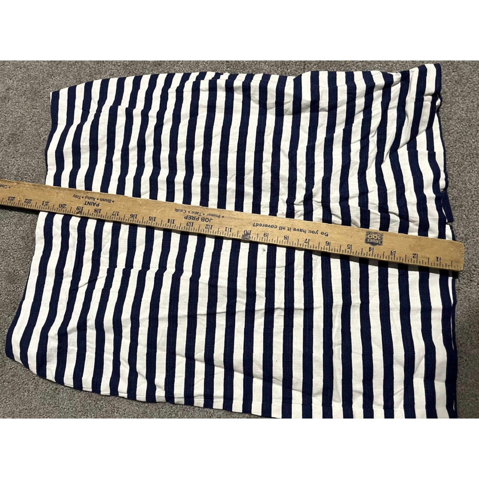 Talbots Talbots Skirt 6P Navy Blue White Striped Cotton Knee Length Work Size 28" / US 6 / IT 42 - 4 Thumbnail