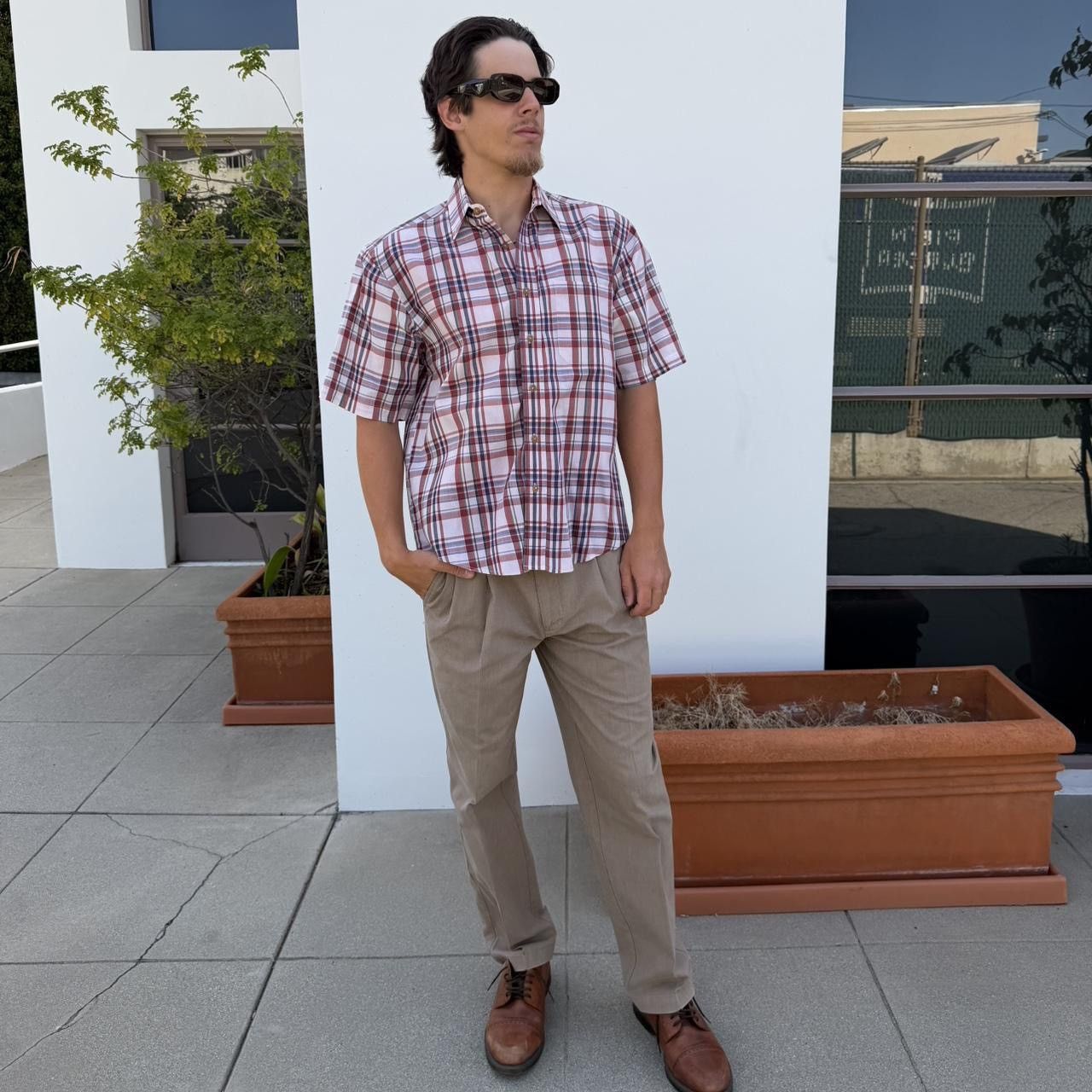 Carhartt Vtg retro windRidge red plaid button up shirt Size M #preppy Size US M / EU 48-50 / 2 - 4 Thumbnail