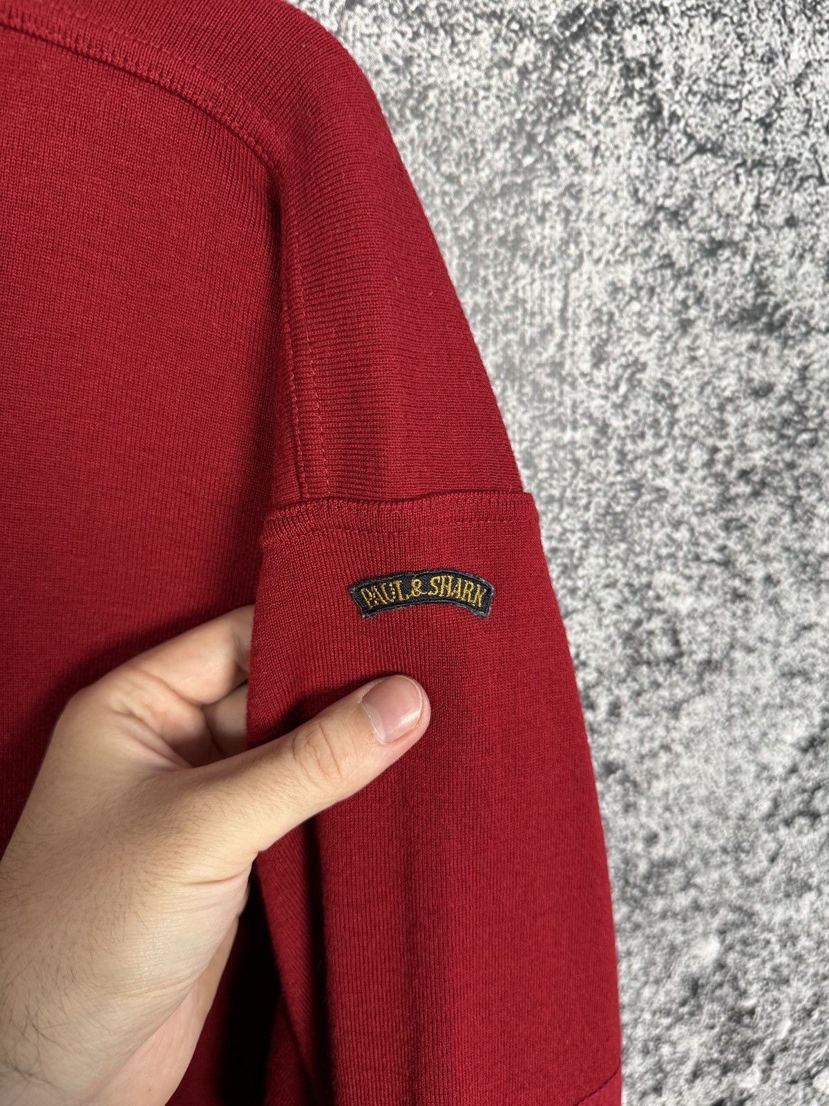 Paul & Shark Paul Shark Wool Sweater Red Henley Knit Made In Italy XL Size US XL / EU 56 / 4 - 7 Thumbnail