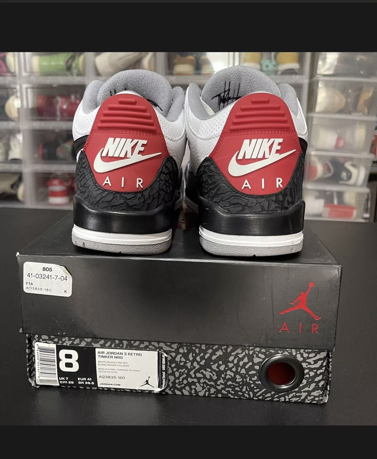 Jordan Brand Air Jordan 3 Retro NRG 'Tinker AQ3835-160 2018 Men Sneaker 8 Size US 8 / EU 41 - 4 Thumbnail