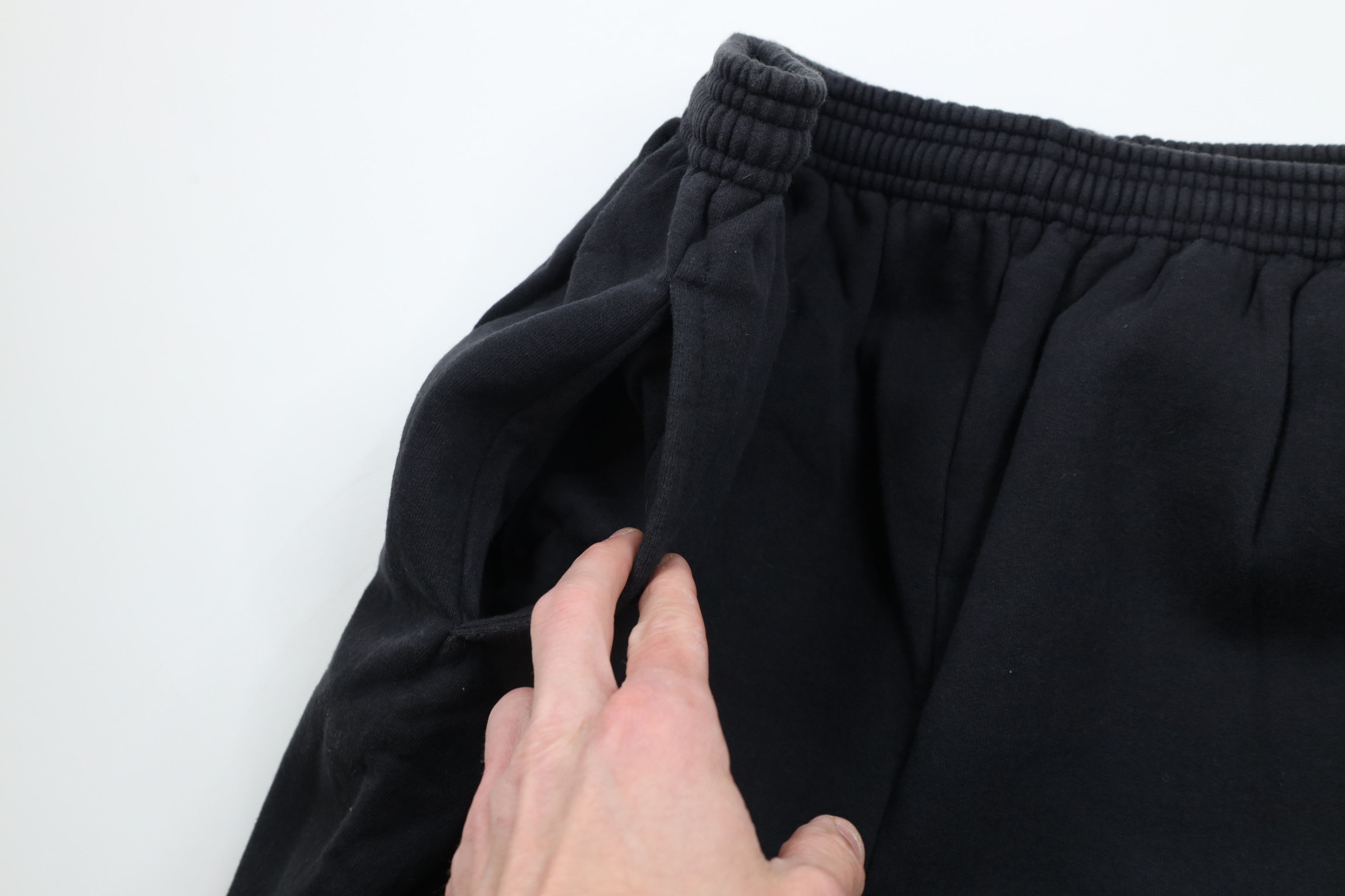 Starter × Vintage Vintage 90s Starter Cuffed Sweatpants Joggers Black Size US 40 / EU 56 - 6 Thumbnail