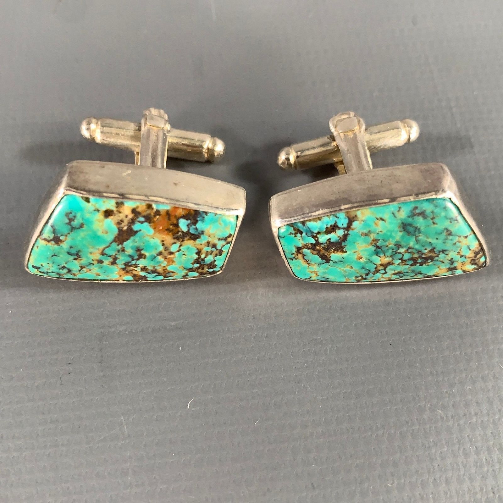 Simon Carter SIMON CARTER Turquoise Brown Abstract Gems Cuff Links Size ONE SIZE - 1 Thumbnail