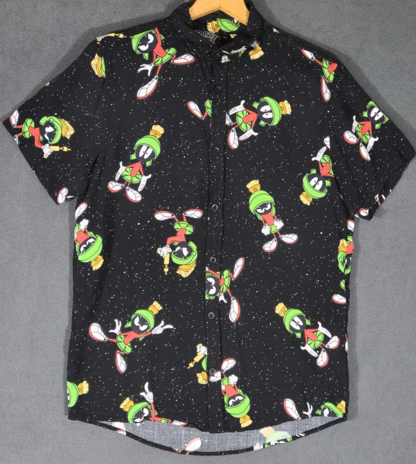 Other Looney Tunes Marvin the Martian Button Up Shirt Black M #2 Size US M / EU 48-50 / 2 - 1 Thumbnail