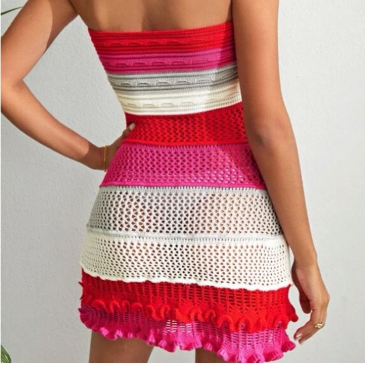 Designer × Other NWT, Lavishly Paris Women’s Crochet Beach Dress Size S / US 4 / IT 40 - 8 Thumbnail
