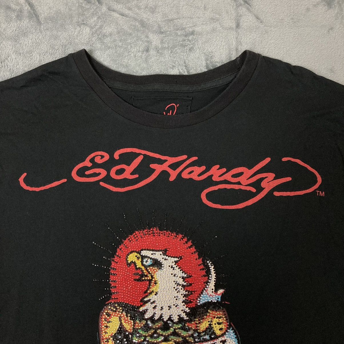 Christian Audigier Vintage Y2K Ed Hardy Eagle Skull Bedazzled Graphic Tee Size US XL / EU 56 / 4 - 5 Thumbnail