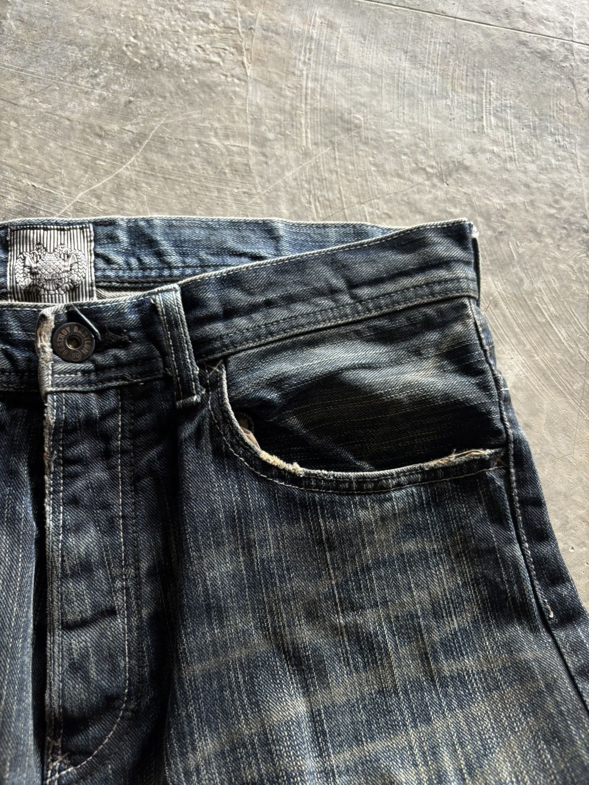 If Six Was Nine DESTROY BABYLON japanese jeans oil muddy rust wash punk goth Size US 34 / EU 50 - 10 Thumbnail