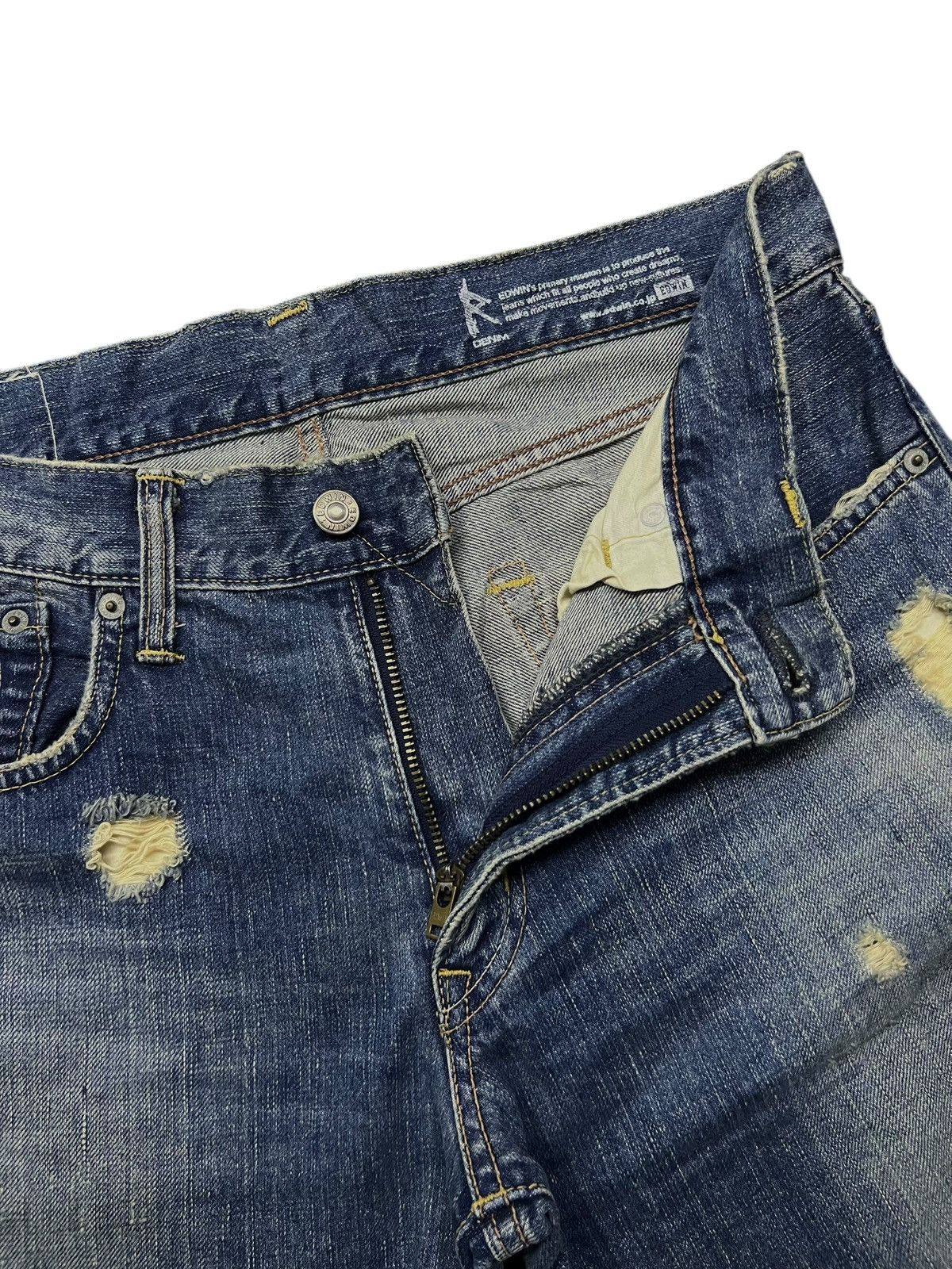 Edwin Vintage Edwin 503R Japan - Faded Wash, Distressed Denim Size US 34 / EU 50 - 9 Thumbnail