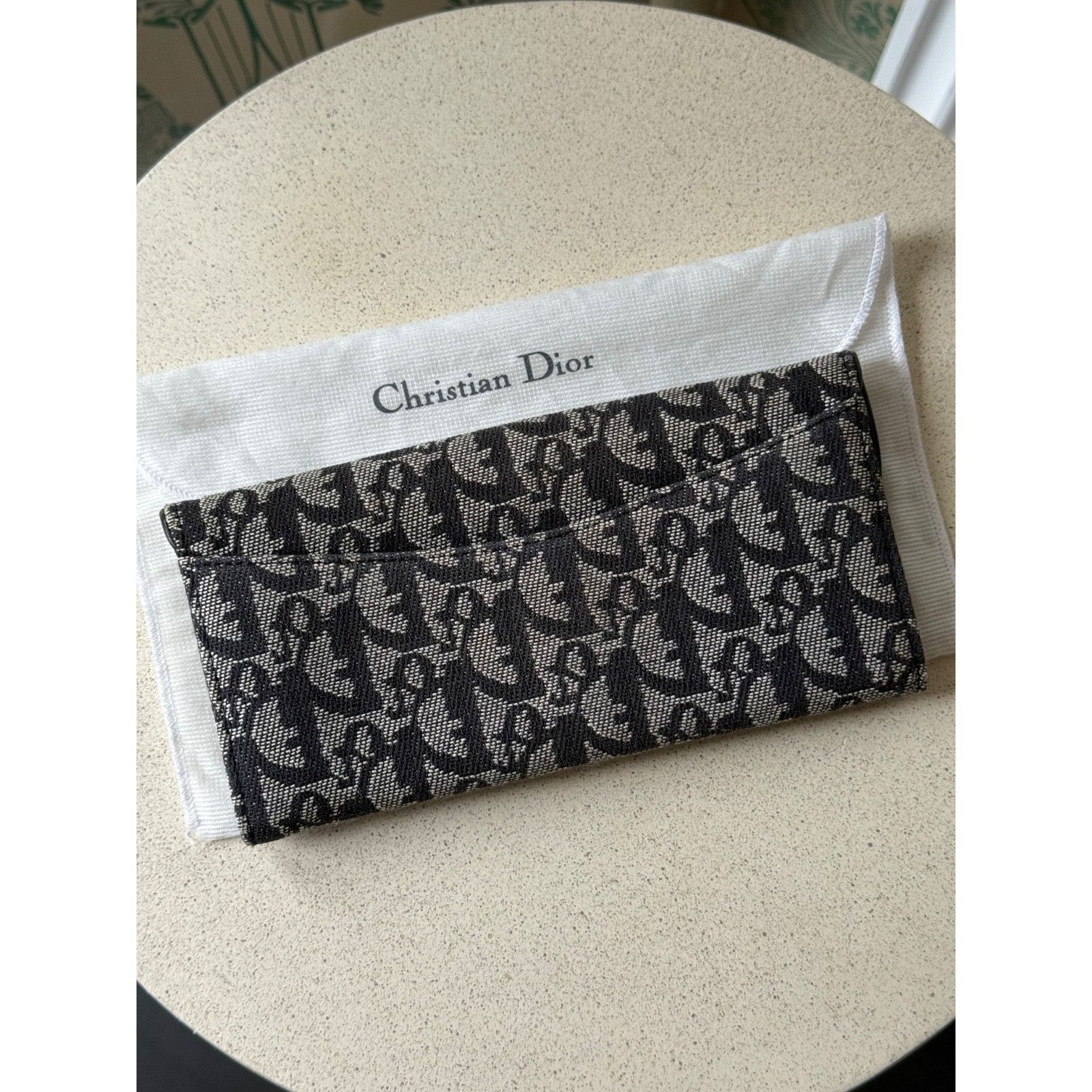 Dior DIOR Saddle Long Wallet Oblique Jacquard Navy Grey Size ONE SIZE - 6 Thumbnail