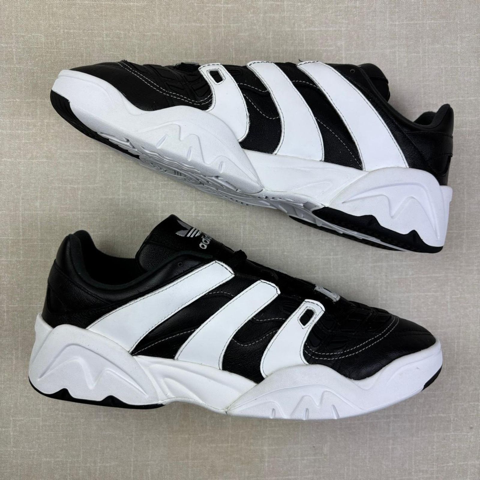 Adidas 🦓 2023 adidas Predator XLG “Black White” 12M Size US 12 / EU 45 - 2 Thumbnail