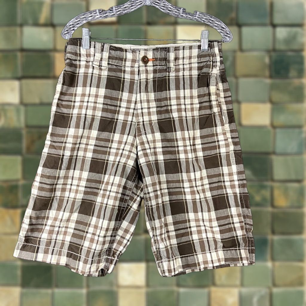 American Eagle Outfitters American Eagle Bermuda Shorts Men’s 28 Brown Plaid Longer Length Casual Moyen Size US 28 / EU 44 - 1 Thumbnail