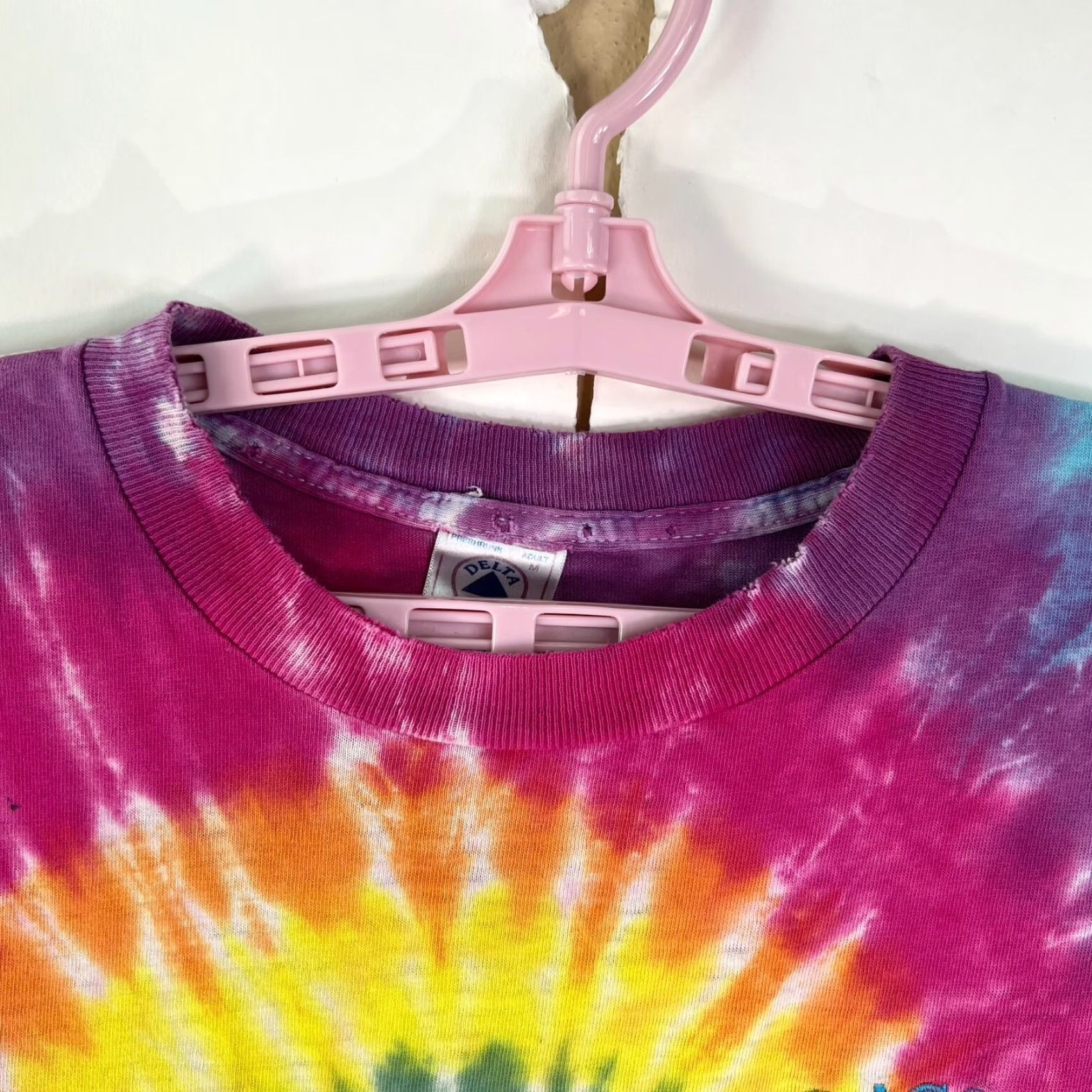 Delta VINTAGE Delta Pro Weight Laconia Bike Week 2001 Tie Dye Adult Size M Distressed T-Shirt Men Size US M / EU 48-50 / 2 - 4 Thumbnail