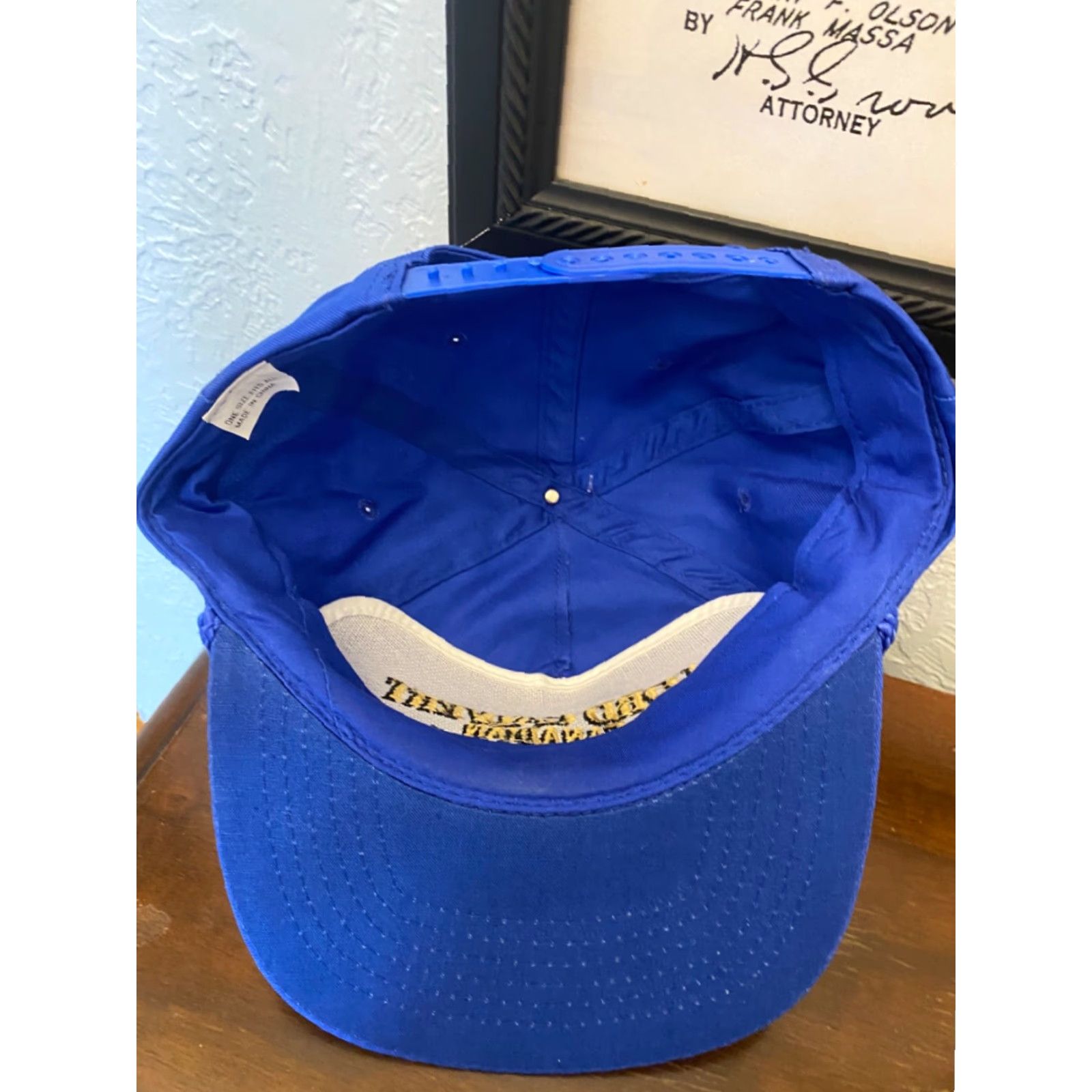 Roper VTG HaT Trucker Hat Rope Blue Lord Calvert Canadian Whiskey 80s 90s Logo Adjustable Men Shirt? Size ONE SIZE - 4 Thumbnail
