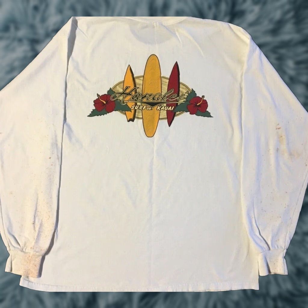 Billabong VINTAGE 90s Hanalei Surf Co Faded Distressed Shirt XL Hawaii Beach Quiksilver Billabong Mens Graphic Tee Size US XL / EU 56 / 4 - 1 Thumbnail